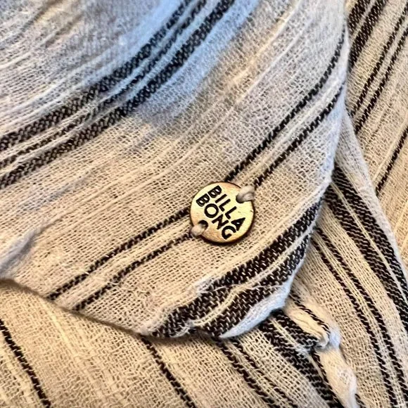 Billabong Grey Stripe Tunic/Coverup M - Picture 7 of 13